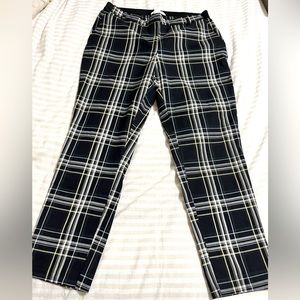 H&M plaid work pants (pull on elastic waist band in back)